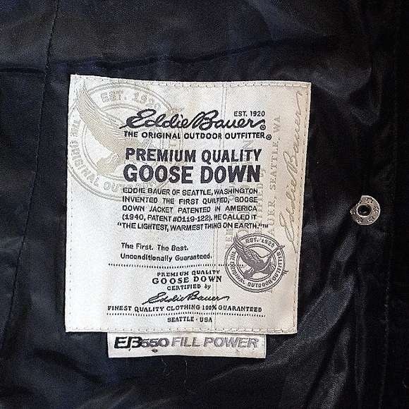 Eddie Bauer Black Down jacket XS - Picture 8 of 8